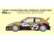 Decal – Peugeot 206 WRC „25 years Federal Cars" - Rally Bohemia 2015